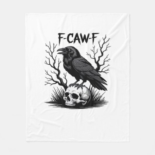 F Caw F Wesentlicher Vintage-Cool-Look Fleecedecke (Vorderseite)