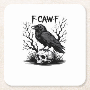F Caw F Wesentlicher Vintage-Cool-Look Rechteckiger Pappuntersetzer