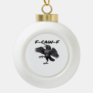 F Caw F Wesentlicher Vintage-Grafik-Look Keramik Kugel-Ornament