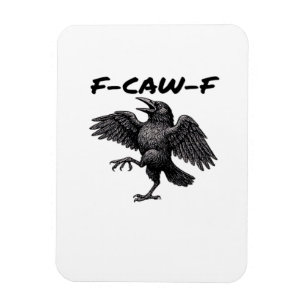 F Caw F Wesentlicher Vintage-Grafik-Look Magnet