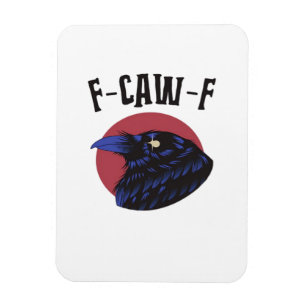 F Caw F Wesentlicher Vintage-Grafik-Look Magnet