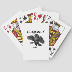 F Caw F Wesentlicher Vintage-Grafik-Look Spielkarten