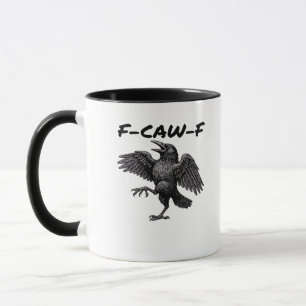 F Caw F Wesentlicher Vintage-Grafik-Look Tasse