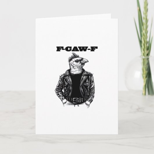 F Caw F Wesentliches Ästhetisches Design Karte (Vorderseite)