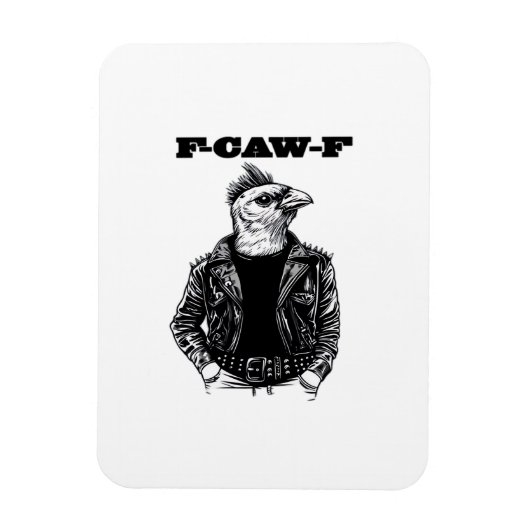 F Caw F Wesentliches Ästhetisches Design Magnet (Vertikal)