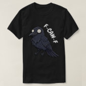 F-CAW-F Wide-Mit Augen Crow - Funny Bird T-Shirt (Design vorne)