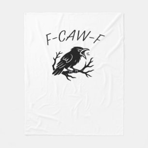 F-Caw-F Wütende Krähe Rabe Lustiger Gothic Humor V Fleecedecke