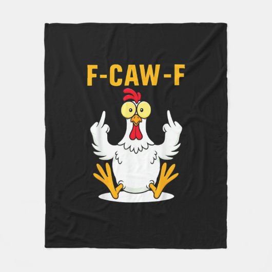 F-Caw-F Zitat Hahn Meme Fleecedecke (Vorderseite)