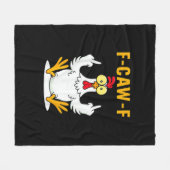 F-Caw-F Zitat Hahn Meme Fleecedecke (Vorderseite (Horizontal))