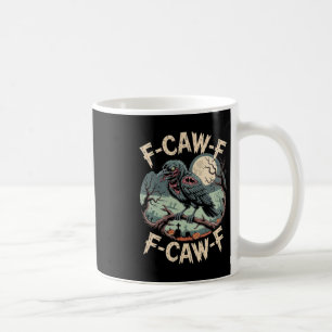 F-caw-f Zombie Crow Halloween Black Crow Vintag H Kaffeetasse
