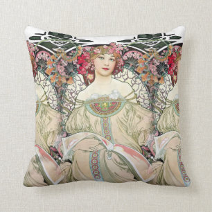F. Champenois Imprimeur-Éditeur von Alfons Mucha Kissen
