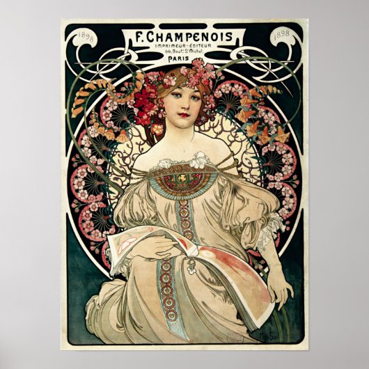 F. Champenois von Alphonse Mucha Poster (Vorne)