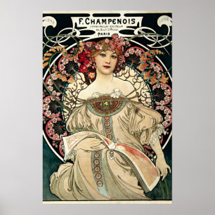 F. Champenois von Alphonse Mucha Poster