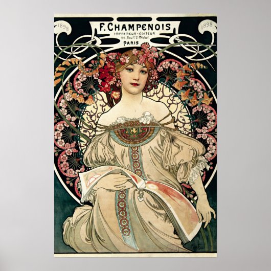 F. Champenois von Alphonse Mucha Poster (Vorne)