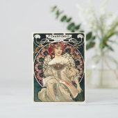 F. Champenois von Alphonse Mucha Postkarte (Stehend Vorderseite)