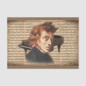 F. Chopin Der Klaviermeister mit Musikblatt Seidenpapier (Vorderseite)