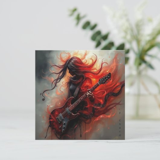 F Chord - AI Digital Art Print (Stehend Vorderseite)