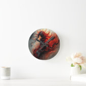 F Chord - AI Digital Art Print Runde Wanduhr (Zuhause)