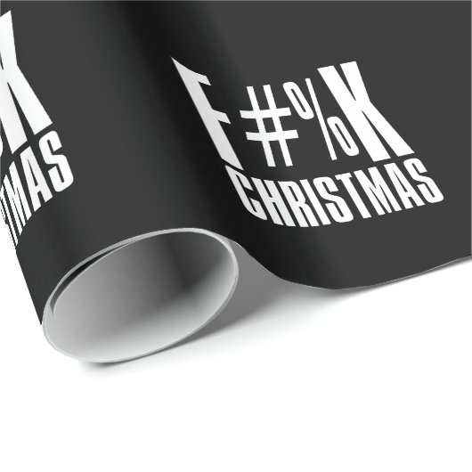 F Christmas Black Wrapping Paper Geschenkpapier (Rolleneckpunkt)