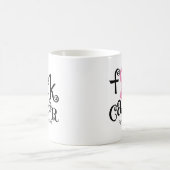 F*CK Brustkrebs (rosa Band) Kaffeetasse (Mittel)