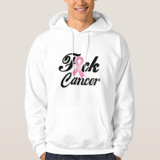 F*CK Brustkrebs-Shirts Hoodie (Vorderseite)