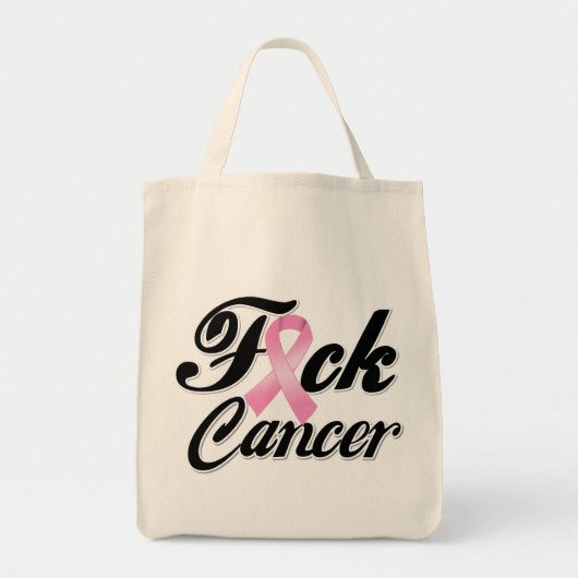 F*CK Brustkrebs-Shirts Tragetasche (Vorne)