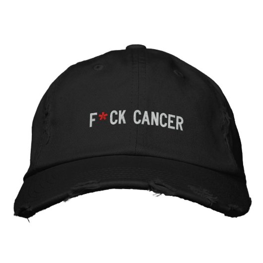 F*CK CANCER BESTICKTE BASEBALLKAPPE (Vorderseite)