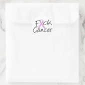 F*CK Cancer Runder Aufkleber (Tasche)