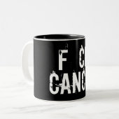 F CK CANCER-Tasse Zweifarbige Tasse (Vorderseite Links)
