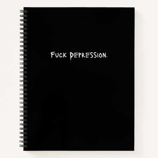 "F*ck Depression." Spiral Journal - Graffiti Notizblock (Vorderseite)