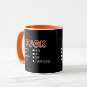 F*ck dir, sie, ihn, sie Tasse (Vorderseite Links)