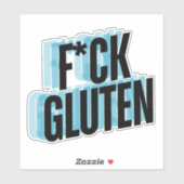 F*CK Gluten - Glutenfrei + Celiac-Krankheit Vinyl Aufkleber (Blatt)