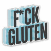 F*CK Gluten - Glutenfrei + Celiac-Krankheit Vinyl Aufkleber (Vorderseite)