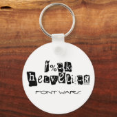 F%ck Helvetica Schlüsselkette Schlüsselanhänger (Vorderseite)