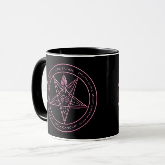 F*CK KREBS! Baphomet Tasse (Vorderseite Links)