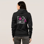F#CK KREBS.. Brustkrebs Hoodie (Schwarz voll)