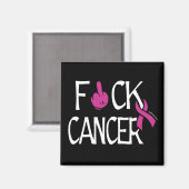 F#CK KREBS.. Brustkrebs Magnet (Vorderseite/Rückseite)