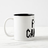 F*ck-Krebs-Tasse Zweifarbige Tasse (Links)
