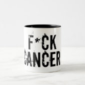 F*ck-Krebs-Tasse Zweifarbige Tasse (Mittel)