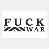 F@ck Krieg Rechteckiger Aufkleber (Vorderseite)