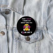 F#CK OFF.. Brustkrebs Button (Beispiel)
