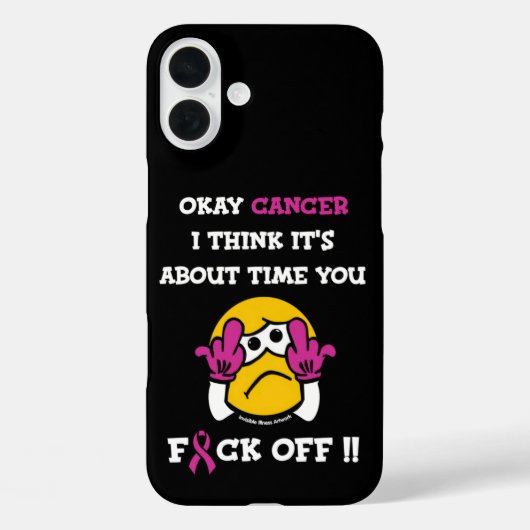 F#CK OFF.. Brustkrebs Case-Mate iPhone Hülle (Rückseite)