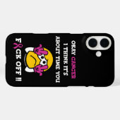 F#CK OFF.. Brustkrebs Case-Mate iPhone Hülle (Rückseite (Horizontal))