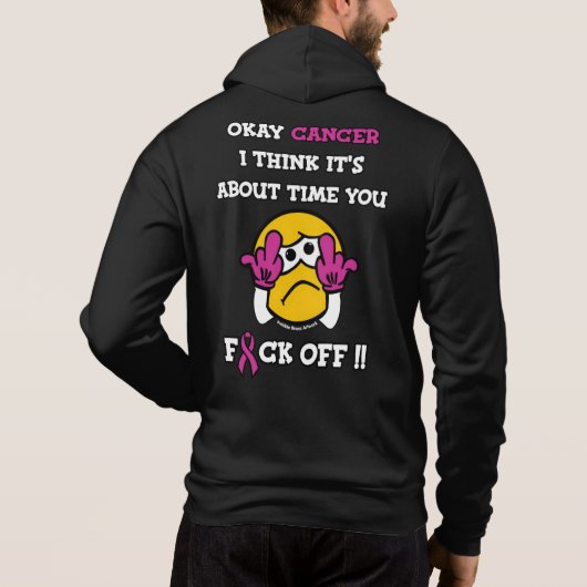 F#CK OFF.. Brustkrebs Hoodie (Rückseite)