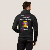 F#CK OFF.. Brustkrebs Hoodie (Schwarz voll)