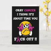 F#CK OFF.. Brustkrebs Karte (Gelbe Blume)