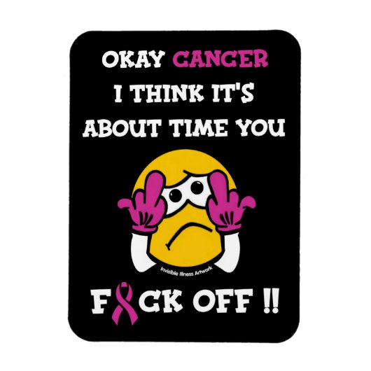 F#CK OFF.. Brustkrebs Magnet (Vertikal)