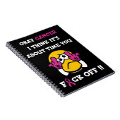 F#CK OFF.. Brustkrebs Notizblock (Rechte Seite)