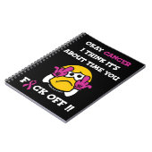 F#CK OFF.. Brustkrebs Notizblock (Linke Seite)