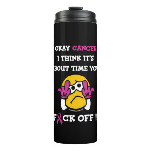 F#CK OFF.. Brustkrebs Thermosbecher